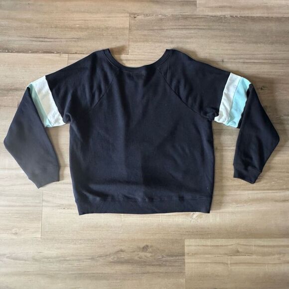 Wildfox Apres Ski Women’s Gidget Beach Jumper Black Size Large V Neck Cozy Comfy - Picture 6 of 6